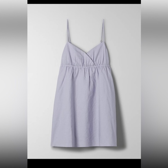 Aritzia Sunday Best Ramona lavish lavender babydoll mini dress size medium - Picture 6 of 15
